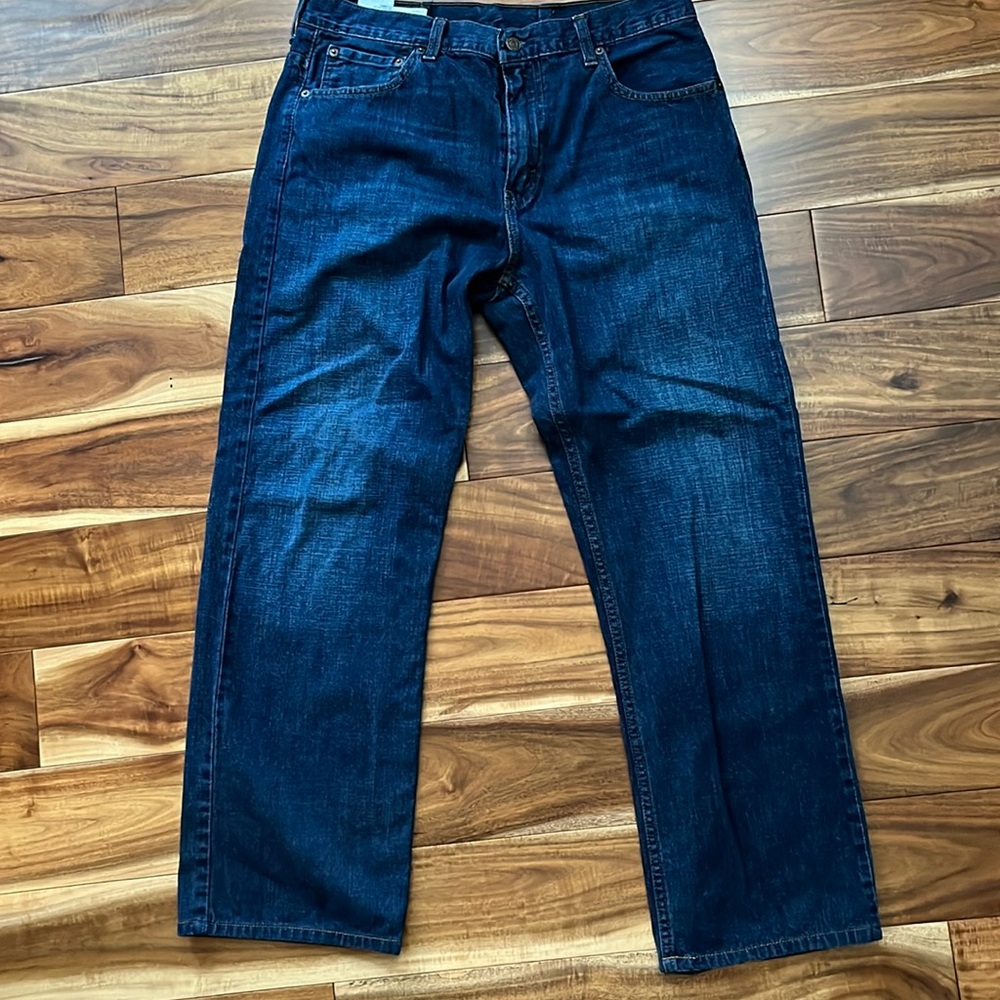 Levi’s Men’s 569 Loose Straight Fit Dark Wash Denim Jeans 33x32